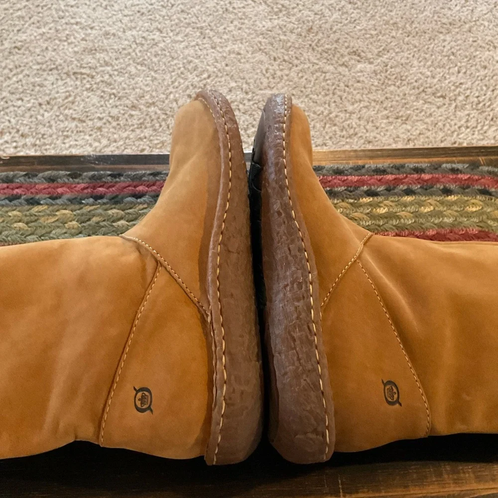 Born Suede Leather Tan Mid-Calf Women’s Boots, Sz 9 - Picture 5 of 14